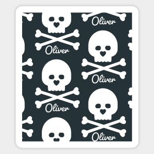 Skull and cross bones - Oliver Sticker